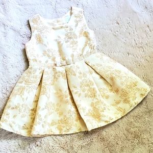 Toddler gold leaf formal dress
